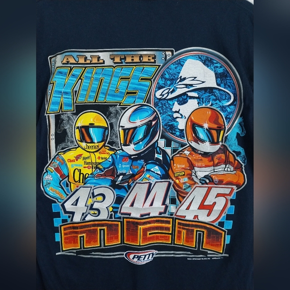 Vintage NASCar The King Richard Petty Racing Double Sided 2001 Cygnus Size L - Picture 8 of 10